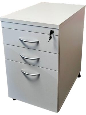 PED009 Evolution/Old Style 3 Drawer High Mobile White