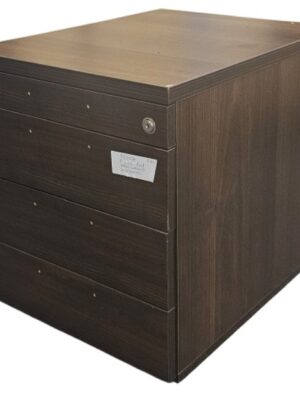 PED012 Evolution/Old Style 3 Fixed Pedestal Walnut