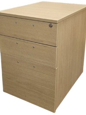 PED028 Harts FX High 3 Drawer Mobile Pedestal Windsor Oak