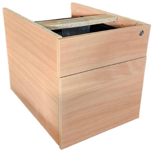 PED035 Fixed Pedestal 2 Drawer Beech