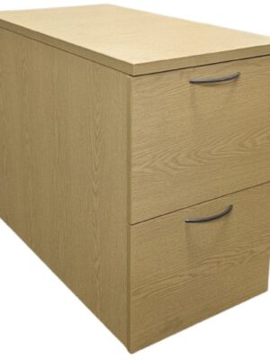 PED037 2 Drawer Double Filing Pedestal English Oak