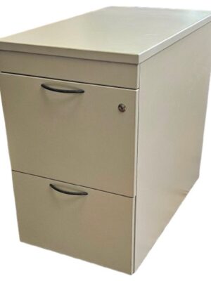 PED041 2 Drawer Filing Pedestal Light Grey 800D
